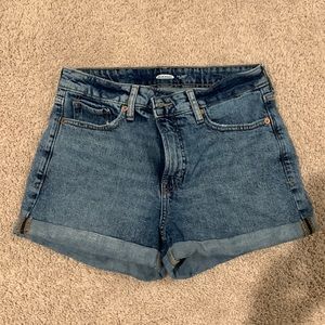OLD NAVY high rise denim shorts.